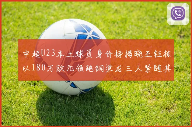 中超U23本土球员身价榜揭晓王钰栋以180万欧元领跑铜梁龙三人紧随其后
